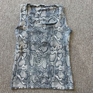 ZARA TANK TOP GRAY SNAKESKIN PRINT SIZE MEDIUM